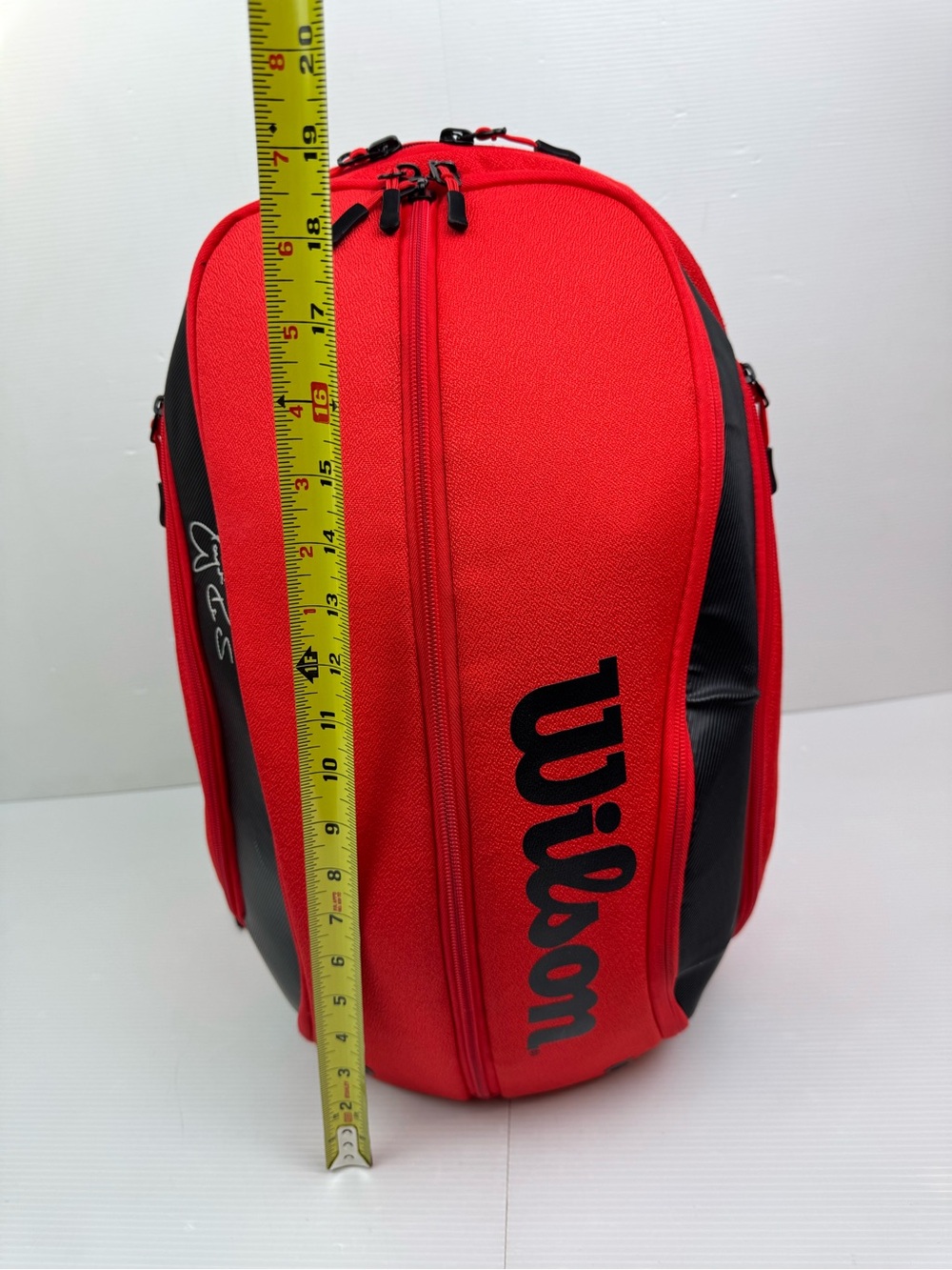 Wilson Roger Federer DNA Pro Tennis Backpack Red/Black Racquet Bag Sport Unisex - Picture 7 of 16
